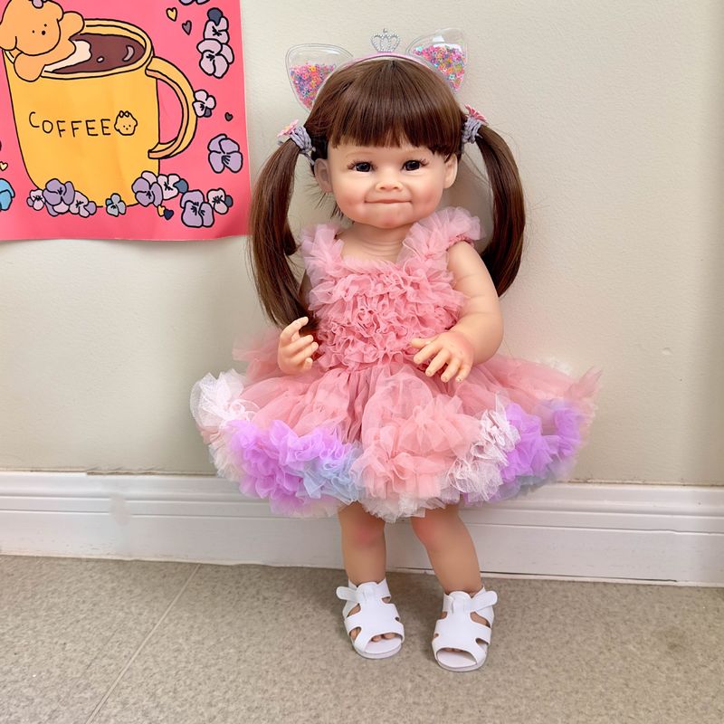 TIOZONEY - Muñeca bebe reborn vinilo de silicona juguetes para 50cm