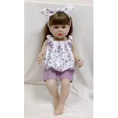 TIOZONEY - Muñeca bebe reborn vinilo de silicona juguetes para 55cm