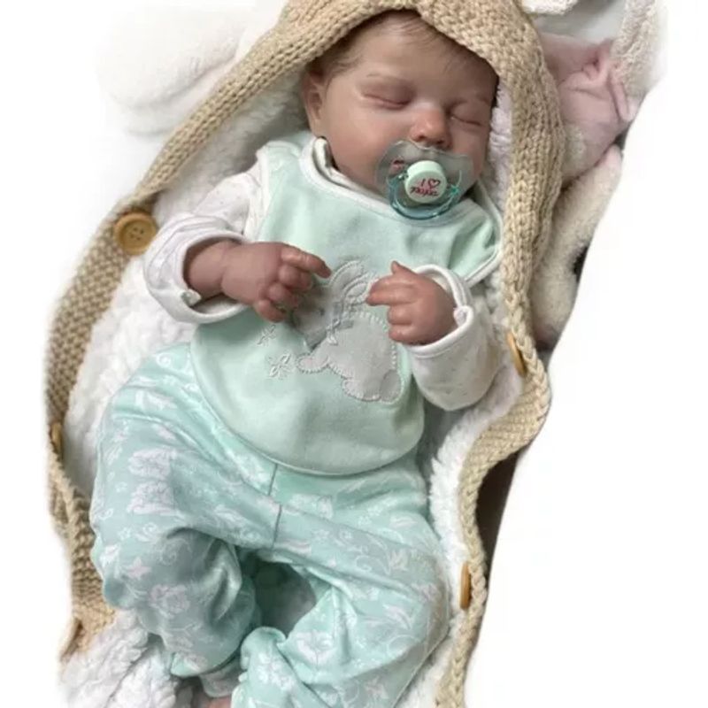TIOZONEY - Muñeca bebe reborn vinilo de silicona juguetes para 48cm