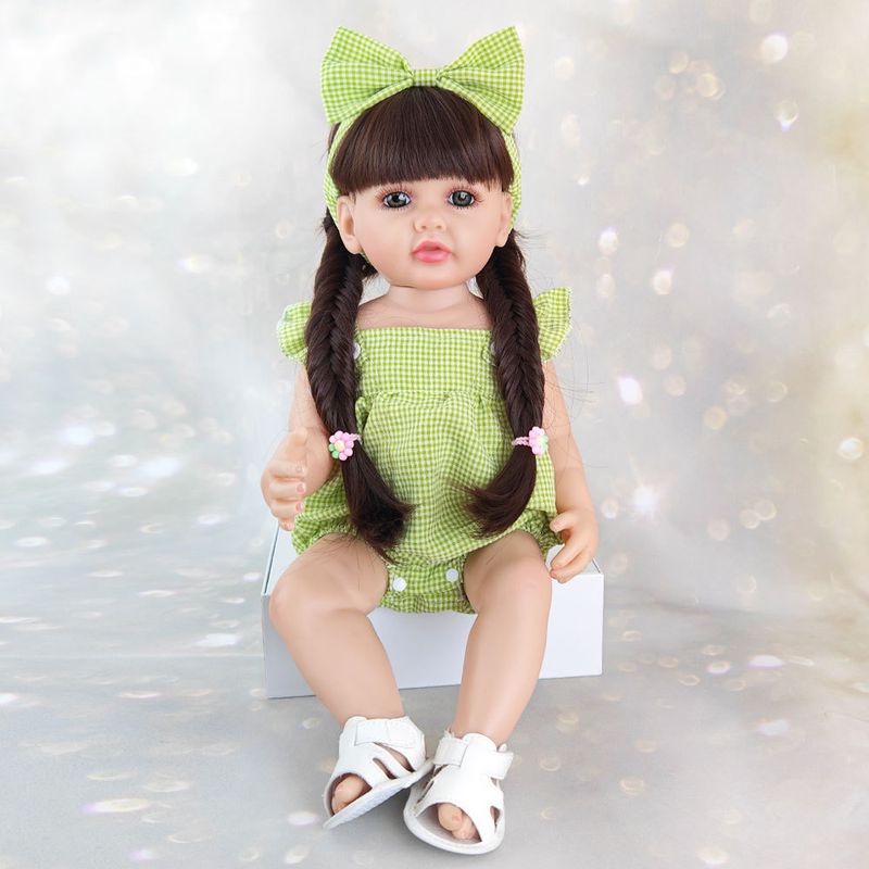 TIOZONEY - Muñeca bebe reborn vinilo de silicona juguetes para 55cm