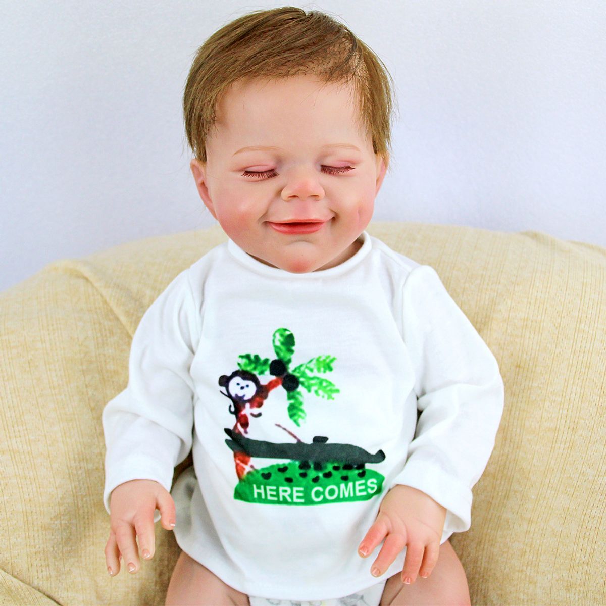 TIOZONEY - Muñeca bebe reborn vinilo de silicona juguetes para 46cm