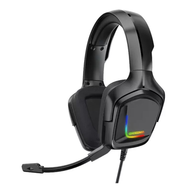 GENERICO - Auriculares gamer Onikuma K20 camuflaje blanco LED negro