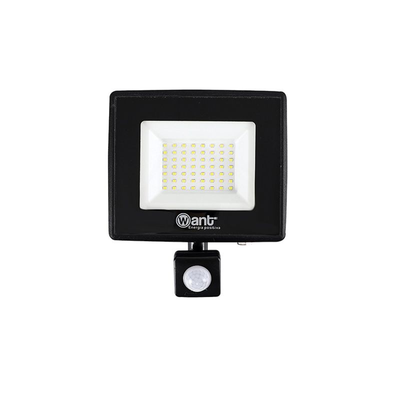 WANT - Foco Proyector De Área LED Light Thin Con Sensor 50W - Frío