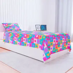 DORAL - Juego de sábanas de polar infantil 1.5 plaza Corazón
