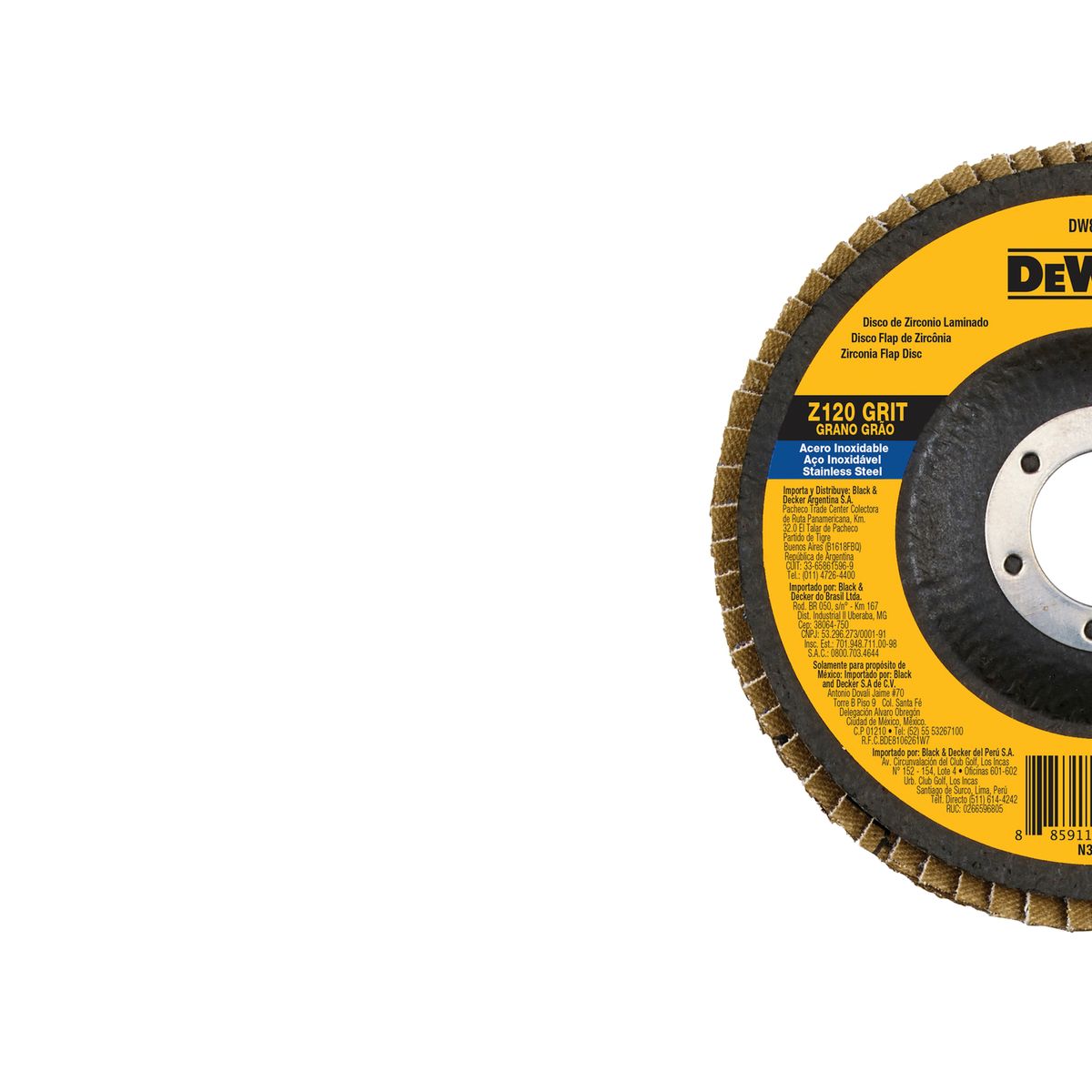 DEWALT - Disco Traslapado Zirconia Dewalt 4-1/2x7/8 Gr 120 DW8310-BR