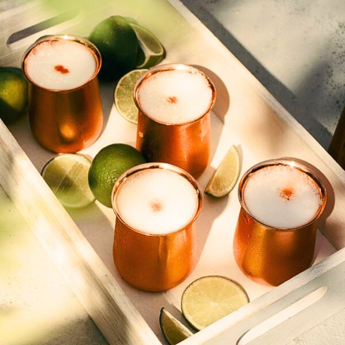REPUBLICA DEL COBRE - Set Vasos Cobre Cóctel 4 Vasos