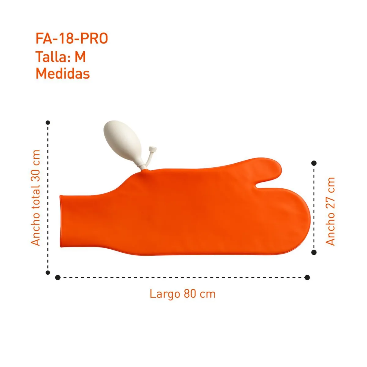 DRYPRO - Ortesis Inflable Protectora Brazo Largo Talla L DRYPRO