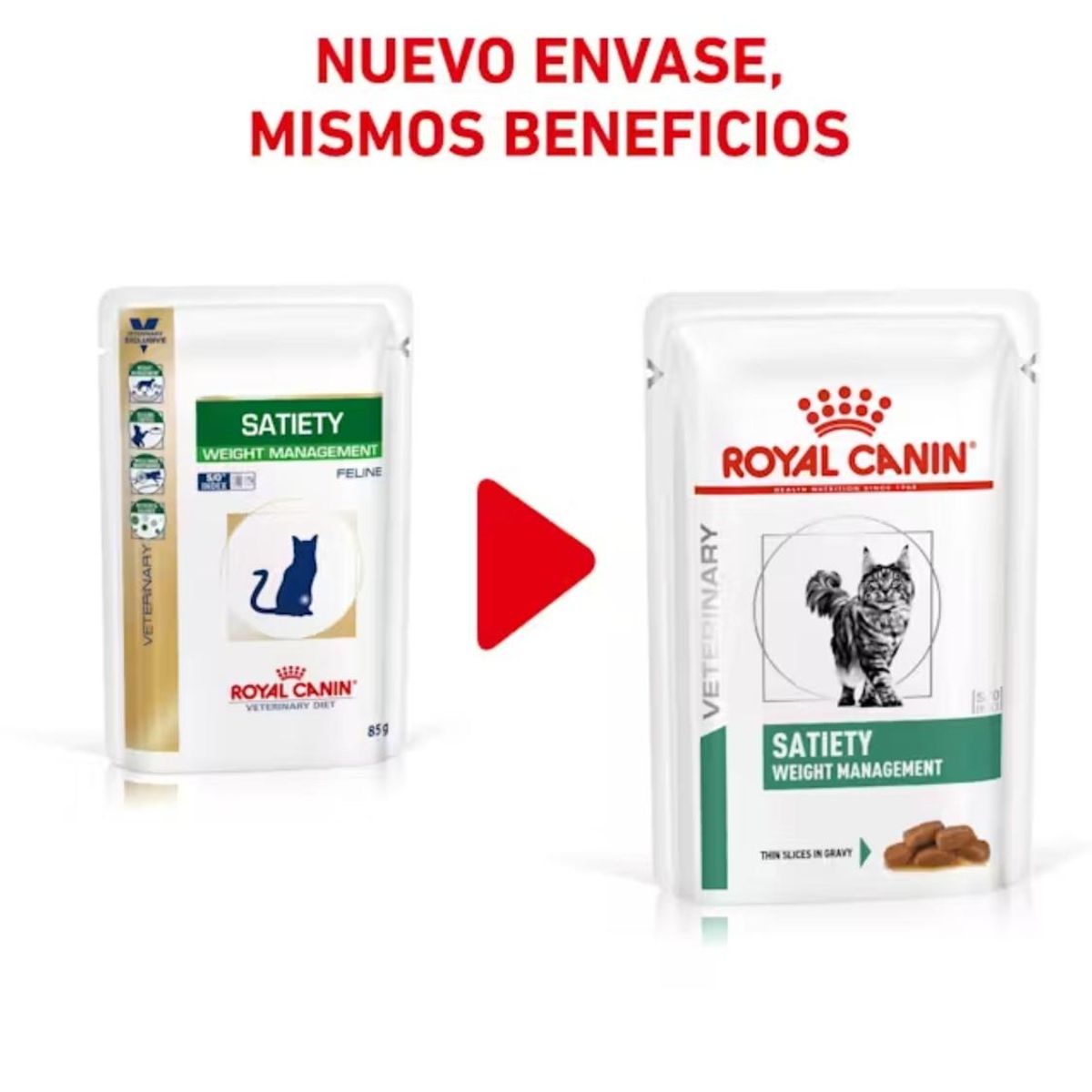 ROYAL CANIN - Royal Canin Pouch Satiety Gato 85g (12 Unidades) - Pack 12 Sobres