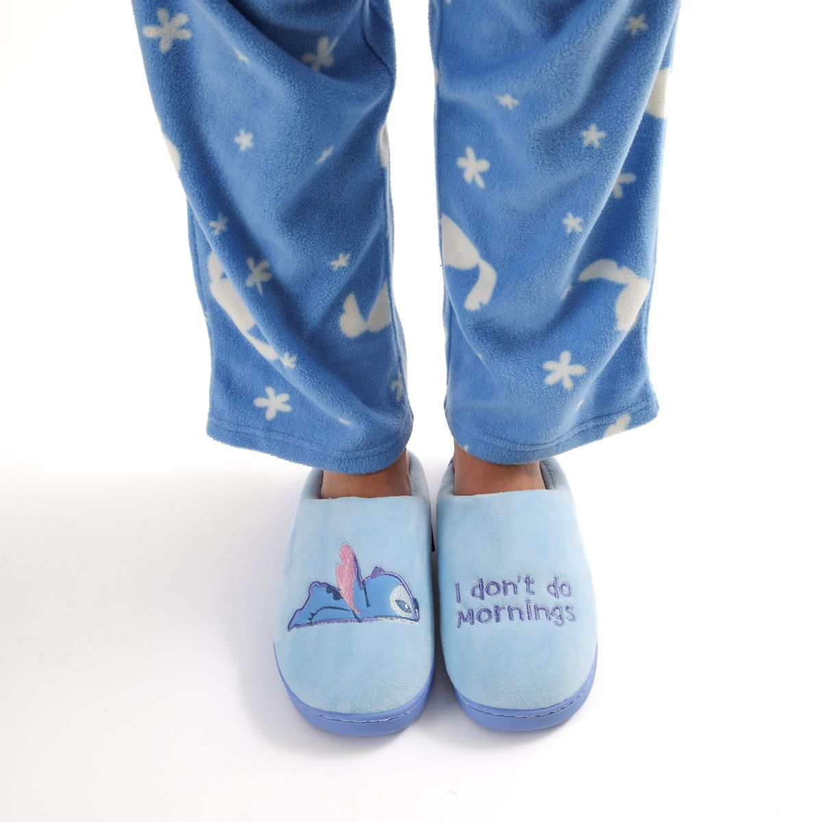 DISNEY - Pantuflas Stitch I Don't Do Mornings Colección Disney - Mujer