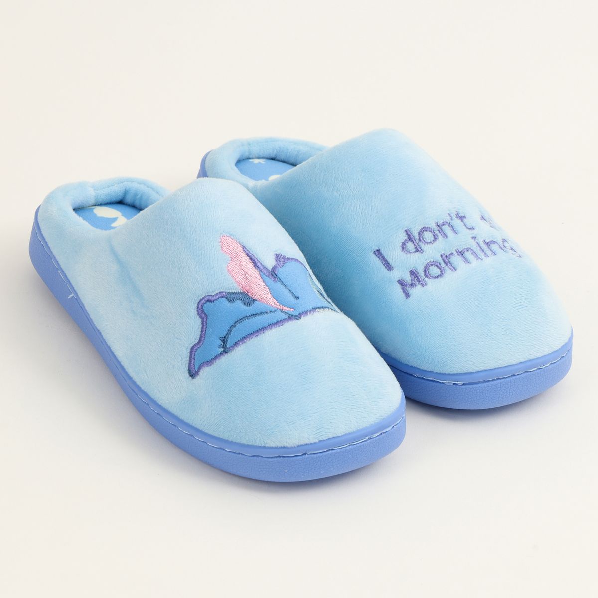 DISNEY - Pantuflas Stitch I Don't Do Mornings Colección Disney - Mujer