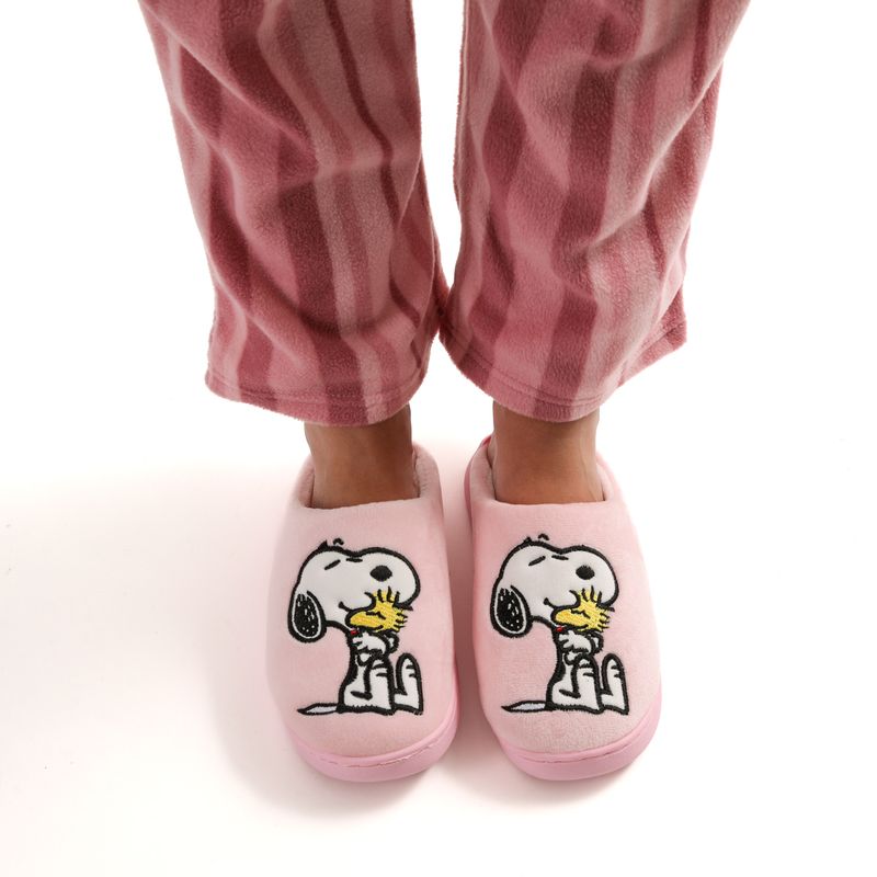 SNOOPY Pantuflas Cálidas Snoopy y Woodstock Mujer Tallas 35-40