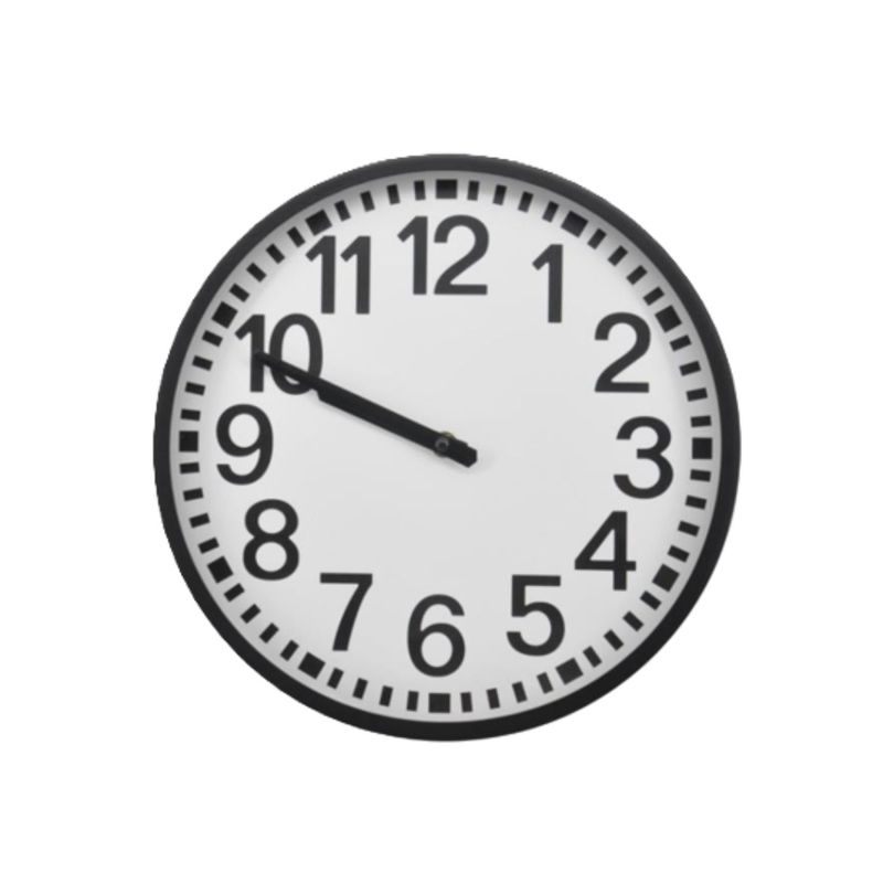 RONDA - Reloj Borde Negro moderno 30x30 cm
