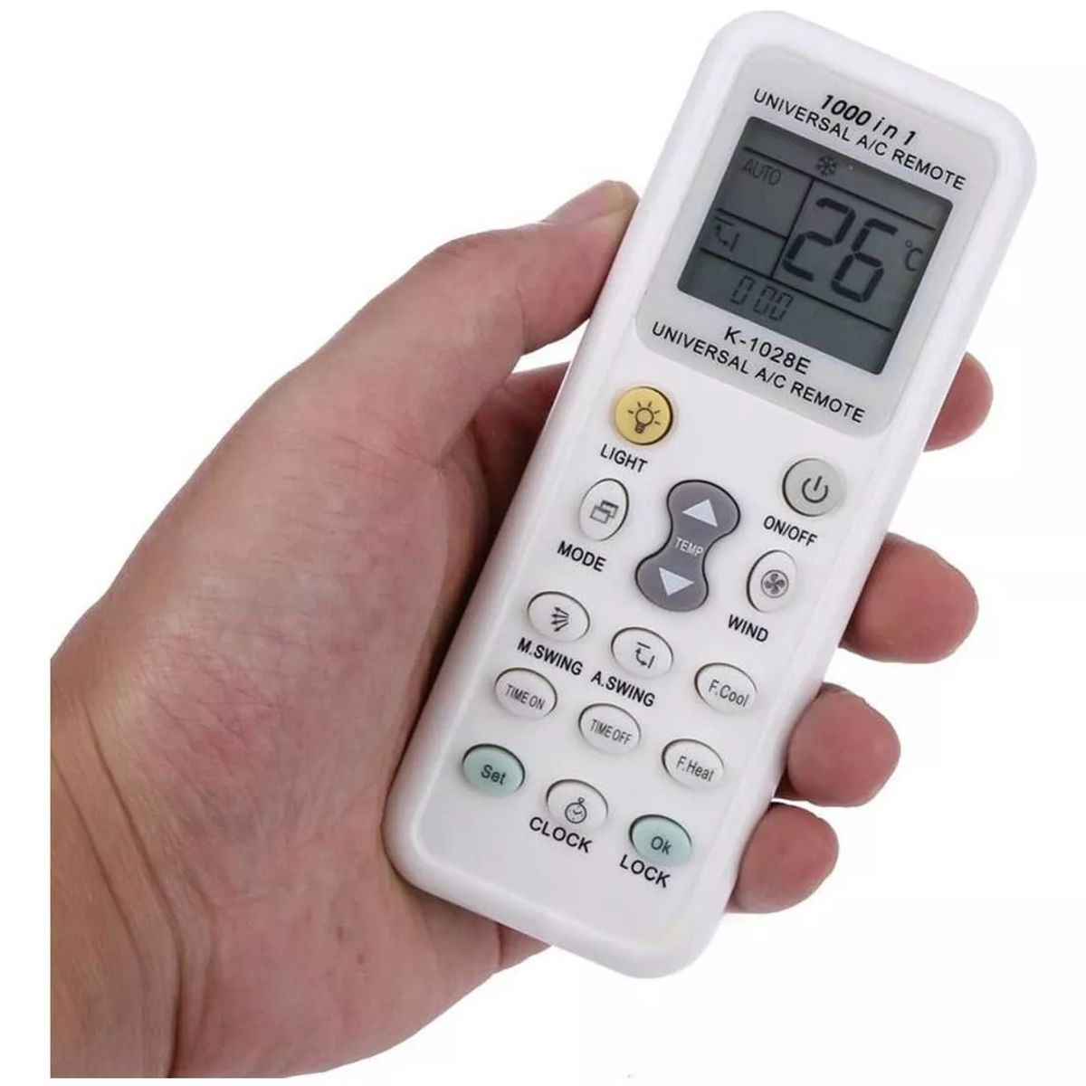 GENERICO - Control remoto de aire acondicionado Universal K 1028e + pilas