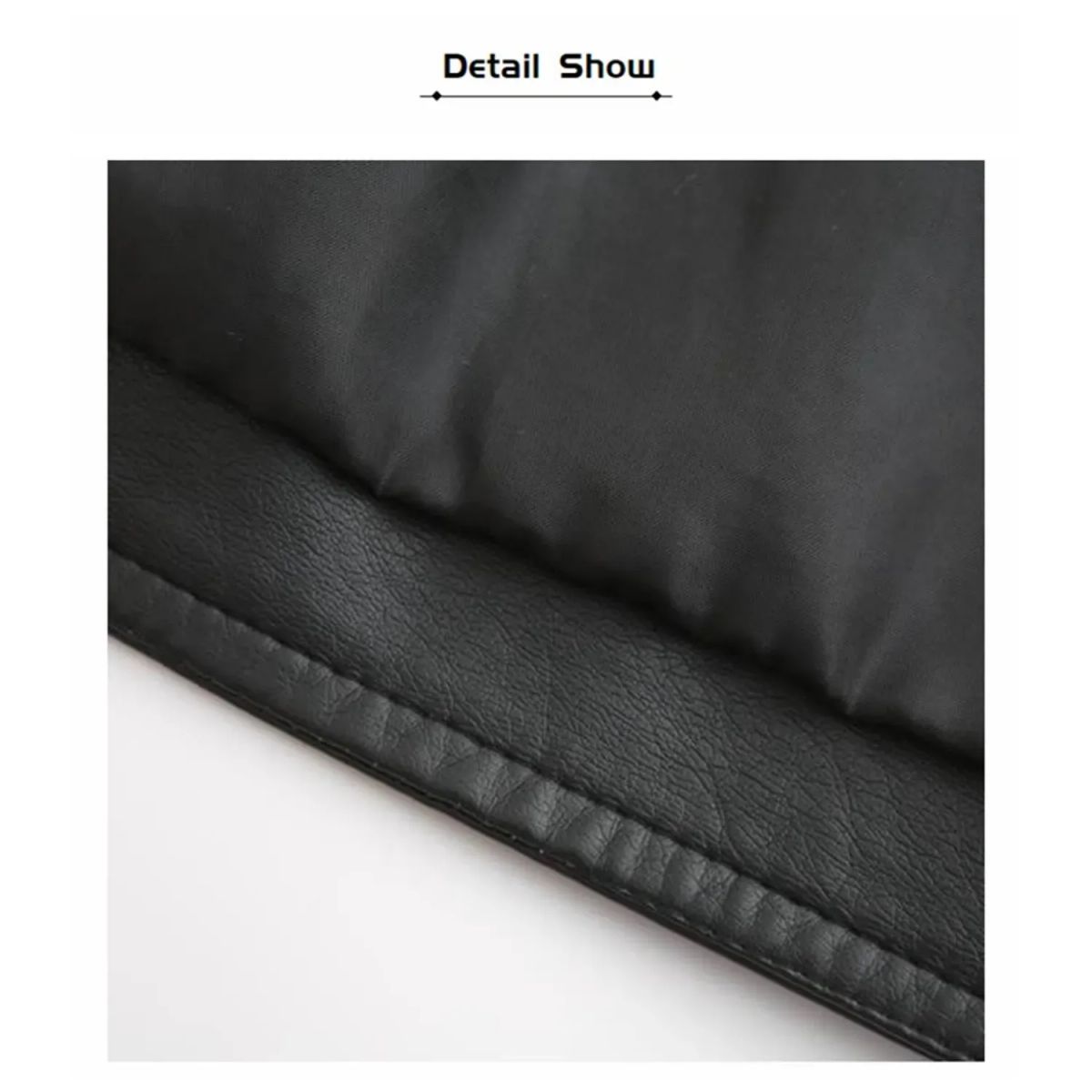 TIOZONEY - Chaqueta de PU casual PU cuello alto - Verde