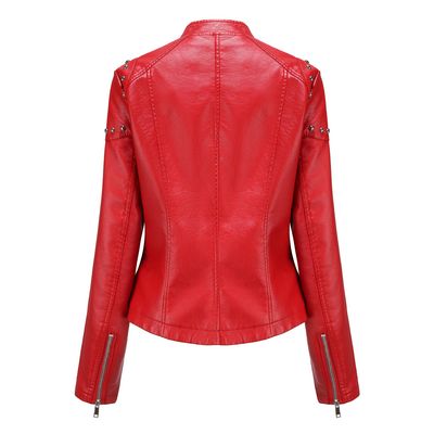 Imagen 2 del producto Chaqueta de PU para mujer - Rojo