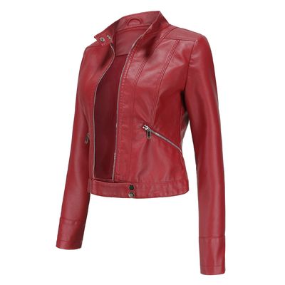 Imagen 2 del producto Chaqueta de PU para mujer - Rojo