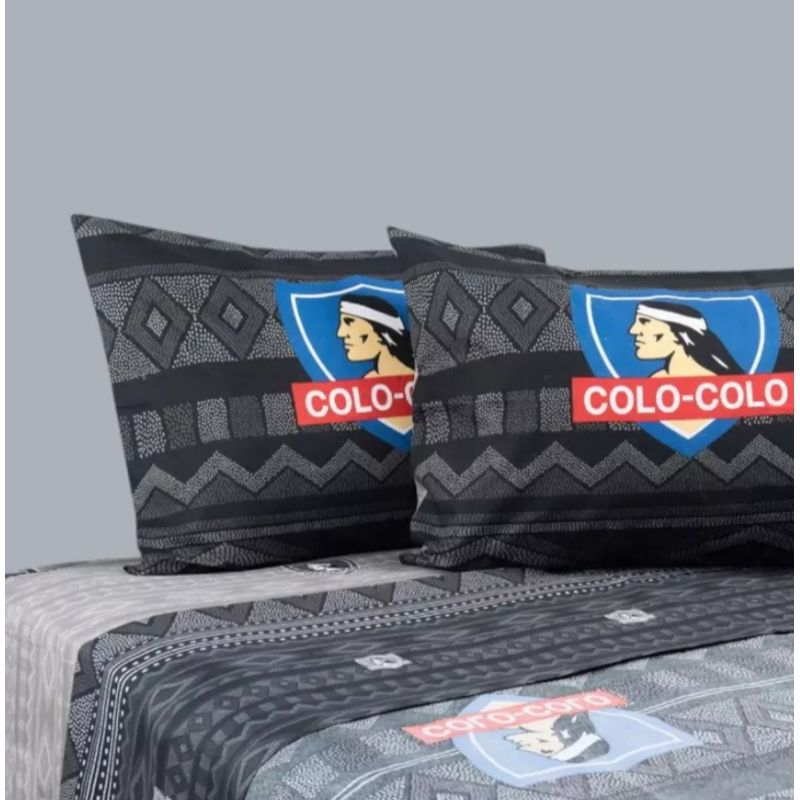 MASHINI - Sábanas Colo Colo Fuerte 2 Plazas Microfibra  Mashini