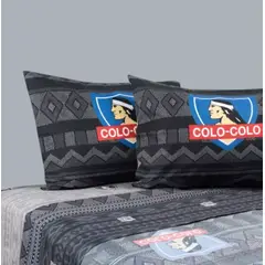 MASHINI - Sábanas Colo Colo Fuerte 2 Plazas Microfibra