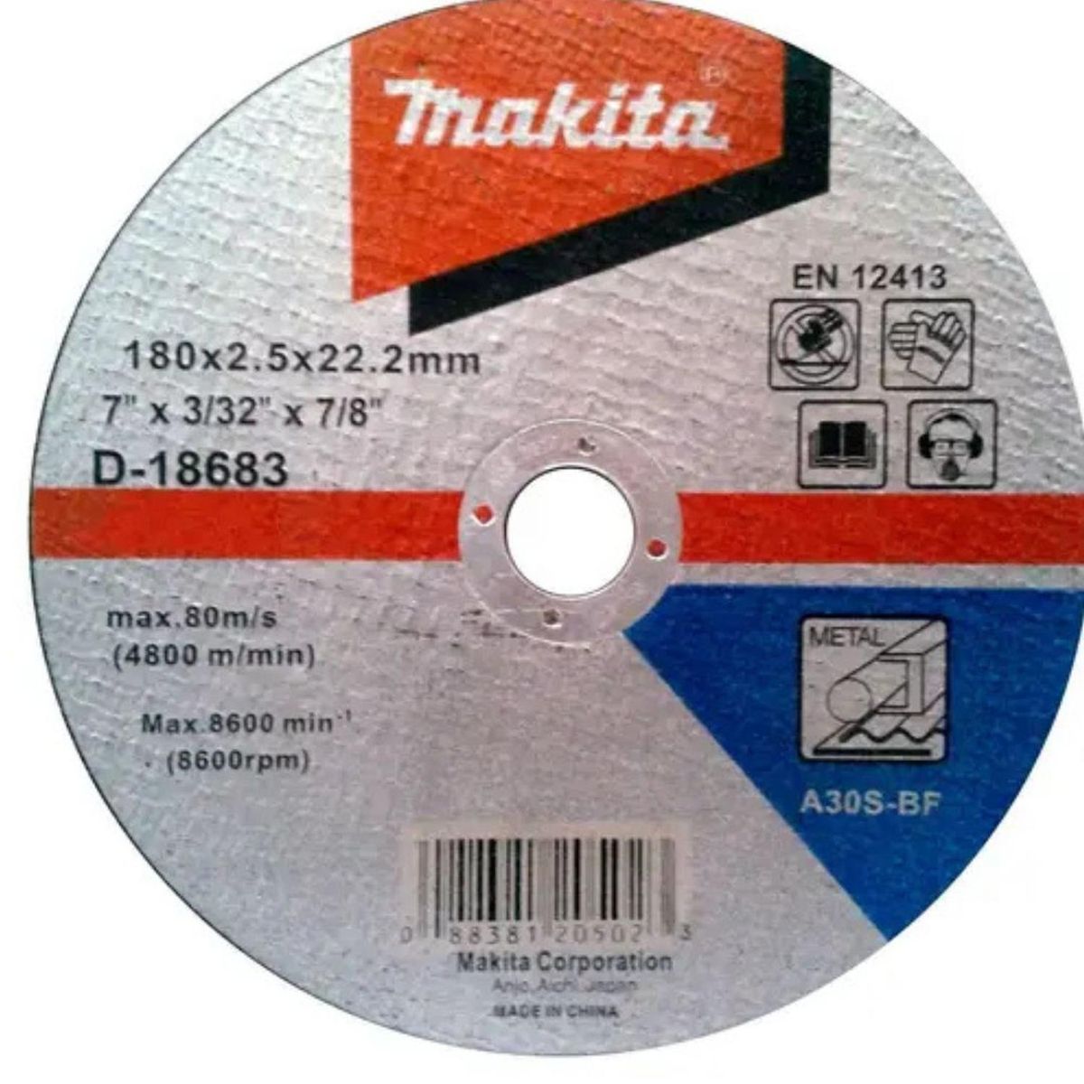 MAKITA - Pack 10 Discos de corte Metal 7" Makita D-18683
