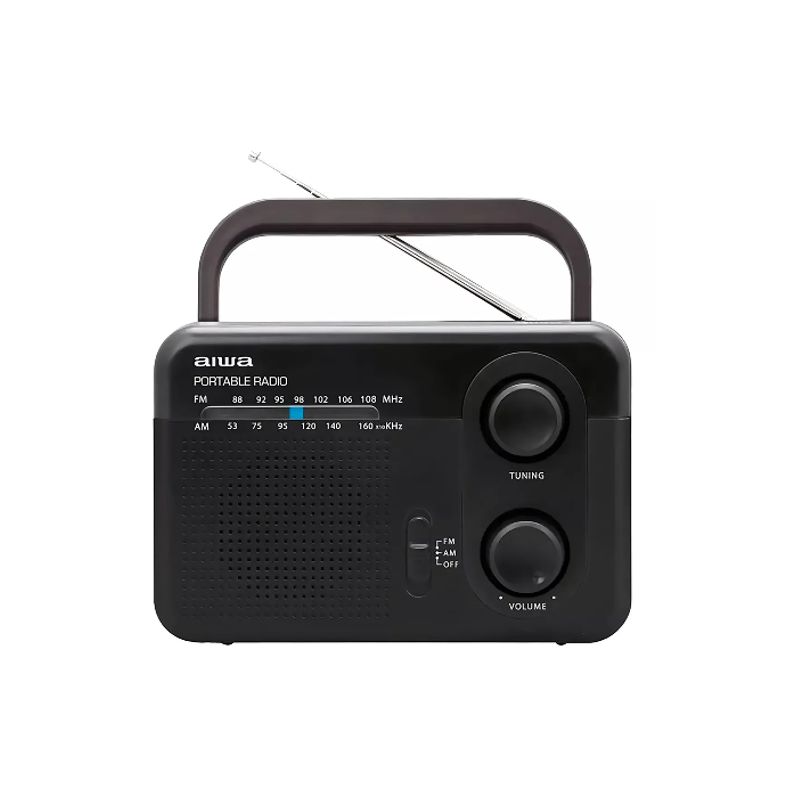 GENERICO - Radio FM Aiwa AWFML4 analógico 220V portátil color negro