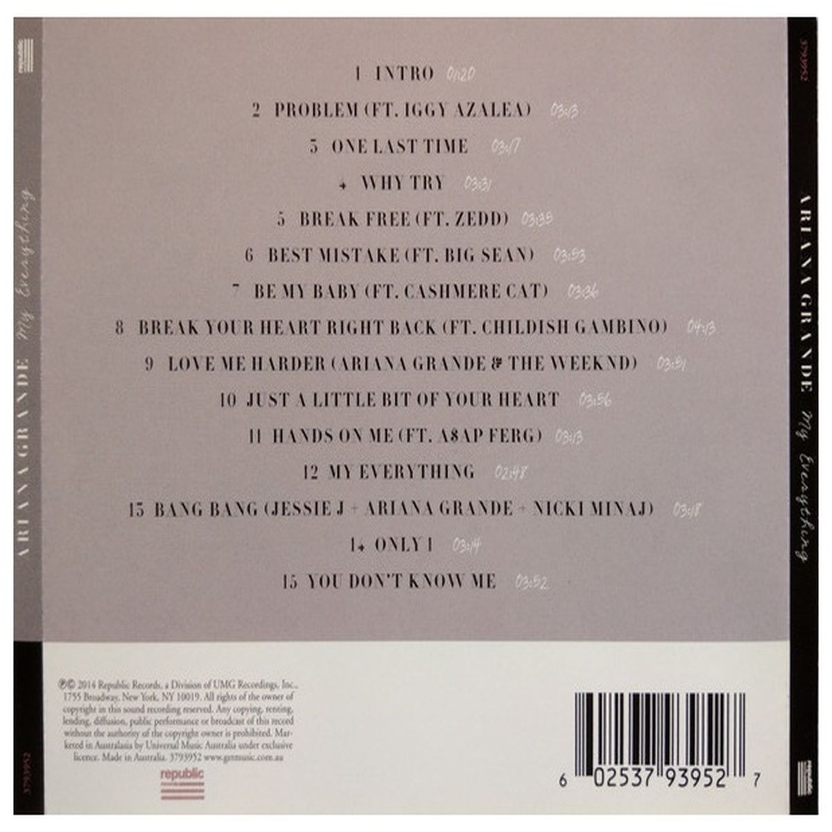 HITWAY MUSIC - ARIANA GRANDE - MY EVERYTHING - CD