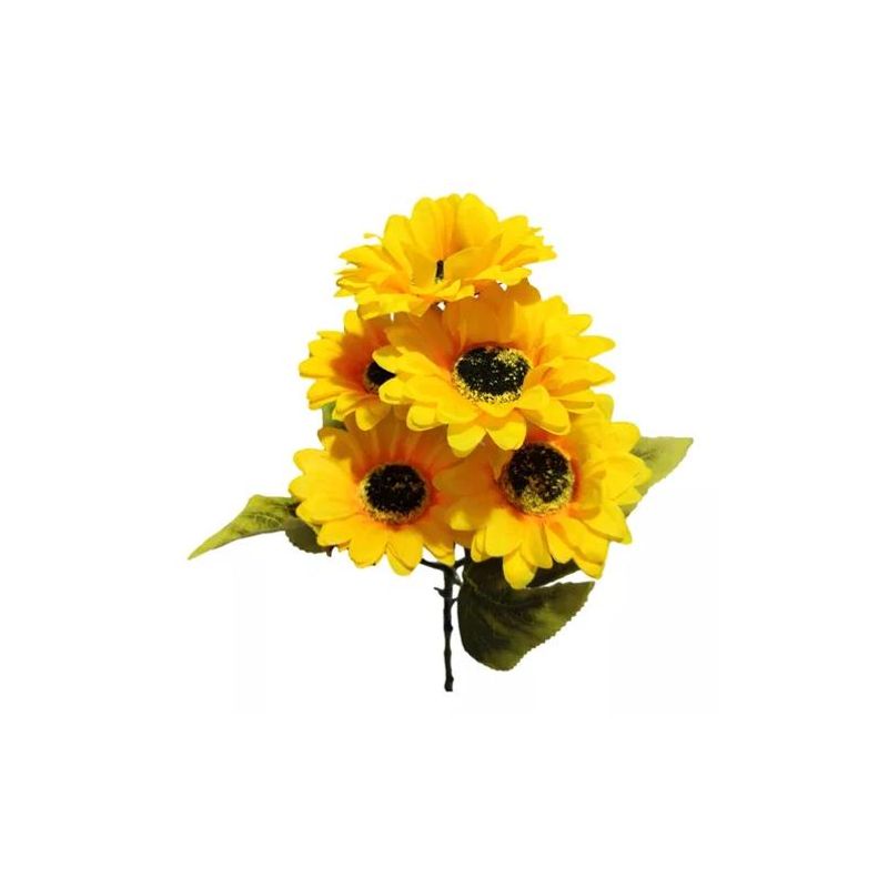 GENERICO - Pack de 10 Ramos de Girasol Artificial Decorativo