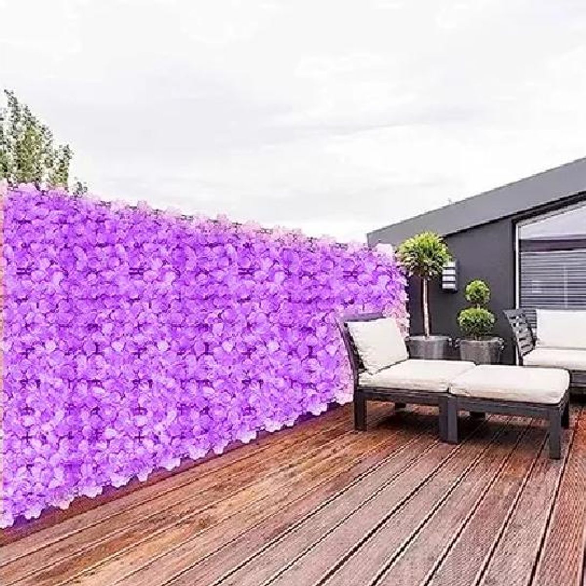 GENERICO - Flor Artificial para Decoración Panel Pared Muro 3m Violeta