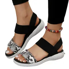 TIOZONEY - Sandalia Mujer -Negro