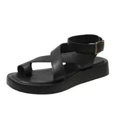 TIOZONEY - Sandalia Mujer -Negro.