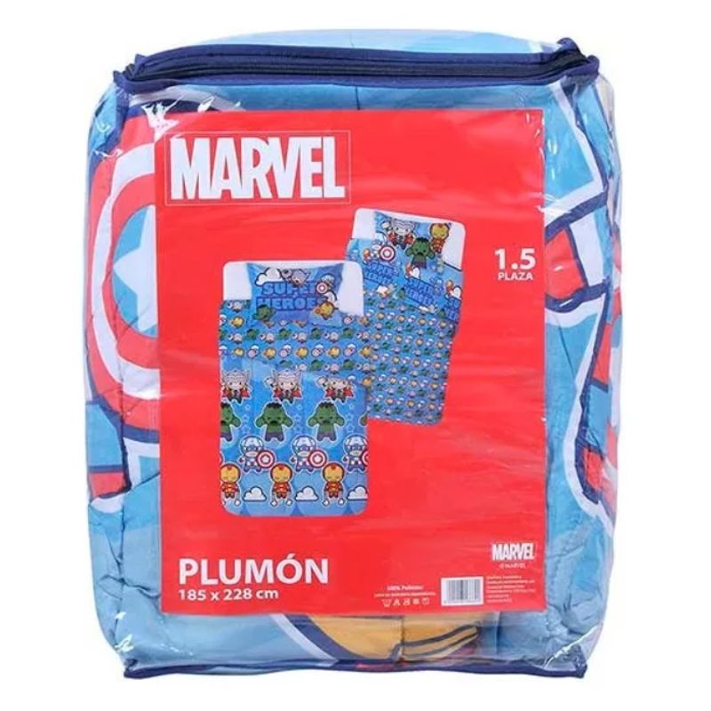 MASHINI - Plumón Infantil Disney  Apto 1 PL Y 1.5 PL  avenger kawai