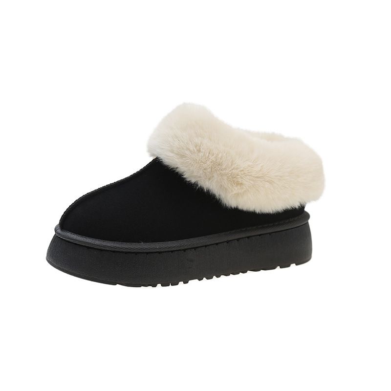 TIOZONEY - Botas de nieve cortas de felpa para mujer.