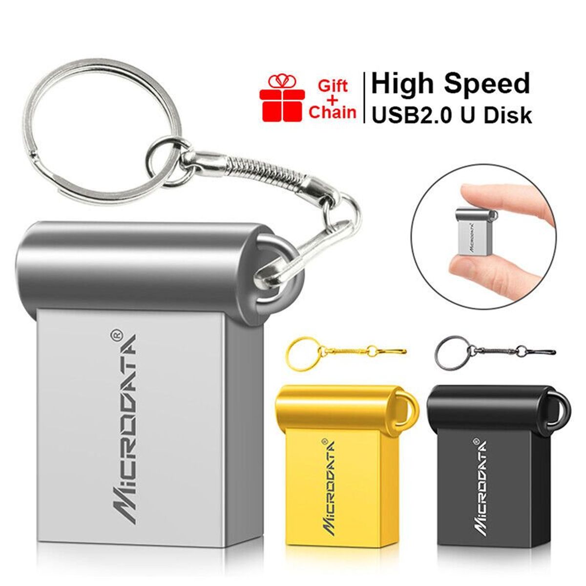 GENERICO - Pendrive microdata 64gb solo plateado