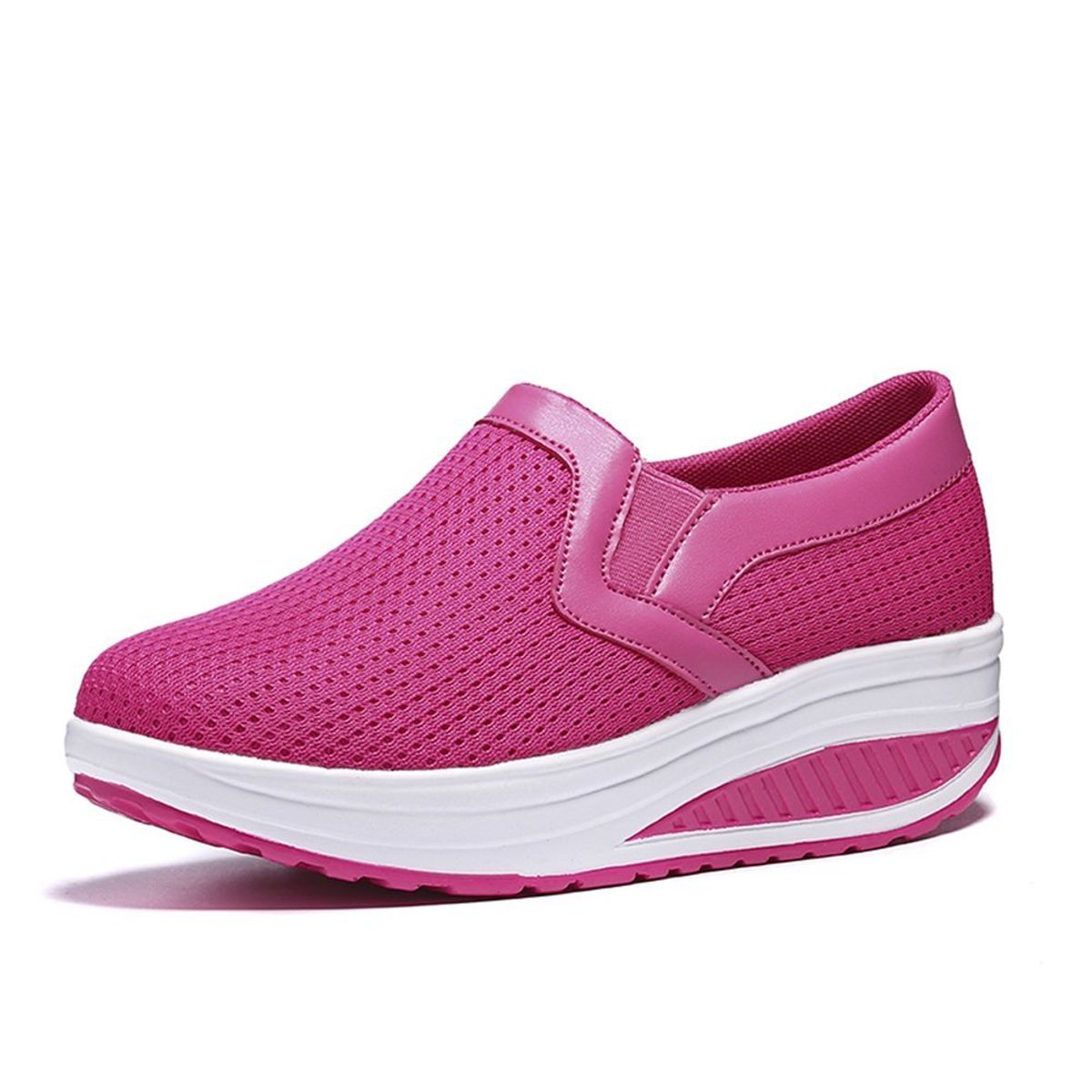 TIOZONEY - Zapatillas casuales para Mujer -Rosa.