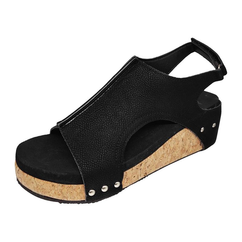 TIOZONEY - Sandalia Mujer -Negro