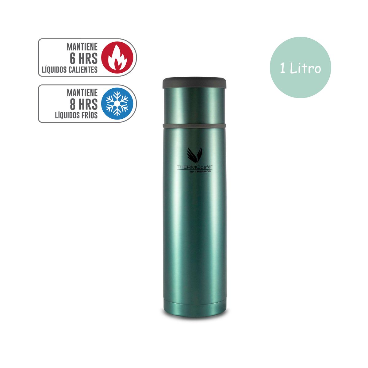 THERMOS - TERMO LÍQUIDO ACERO INOXIDABLE GLACIER 1 LT