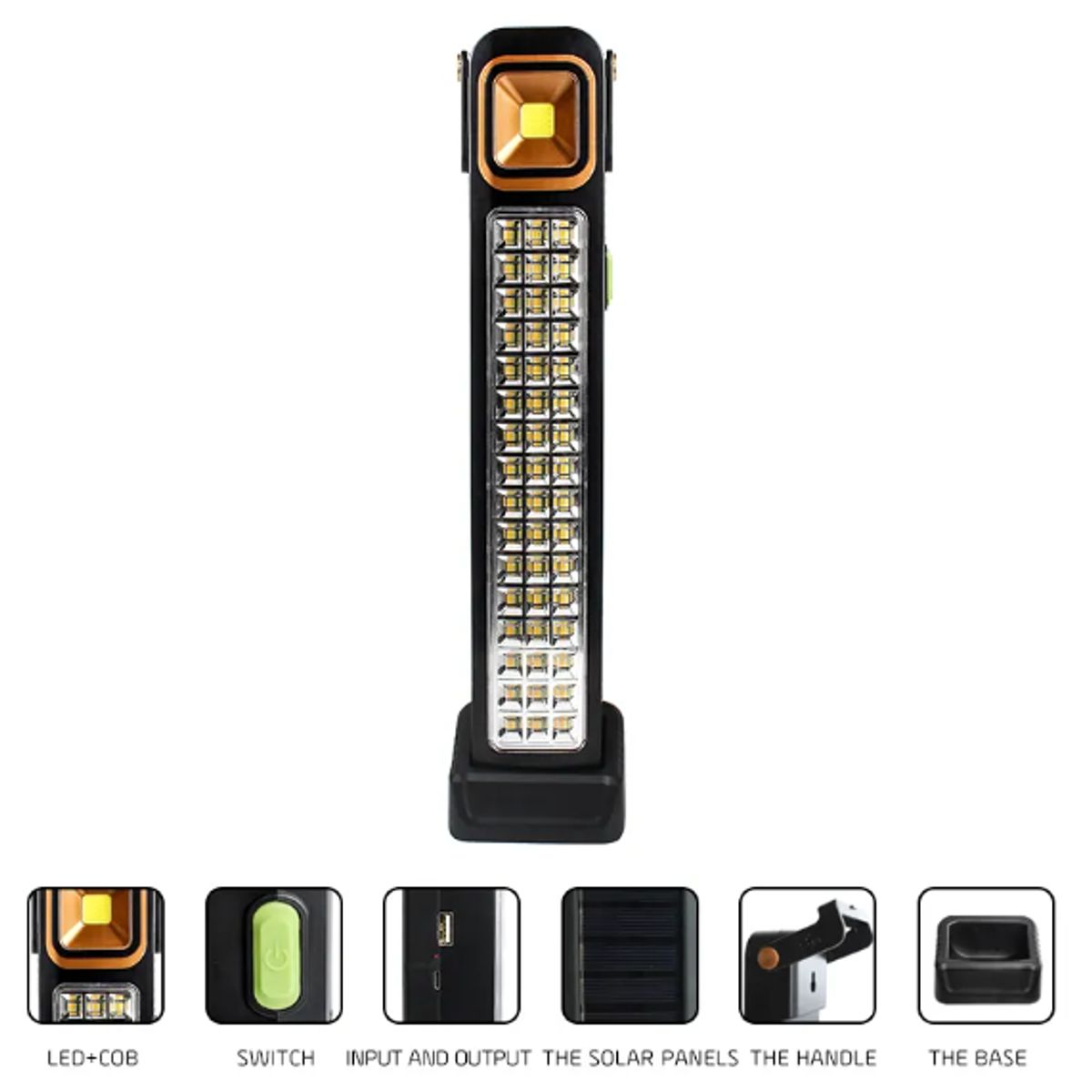 GENERICO - Lampara De Emergencias Solar Recargable Luz Focos 48 Led Usb