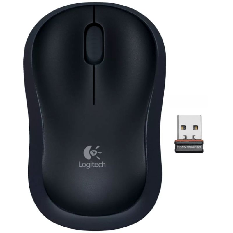 LOGITECH - Mouse - Logitech M185 - 3 botones - 1000 dpi - Inalámbrico - Grey