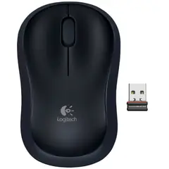 LOGITECH - Mouse - M185 - 3 botones - 1000 dpi - Inalámbrico - Grey