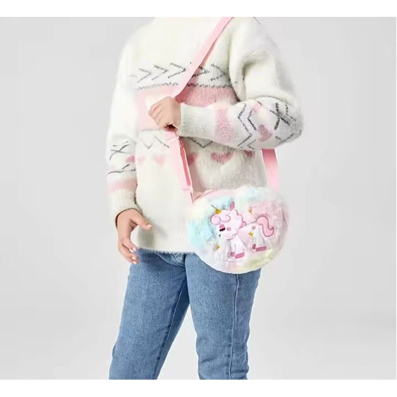 GENERICO - Cartera linda unicornio niña 20x16cm