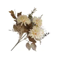 VADELL - RAMO DE CRISANTEMOS ENVEJECIDOS CREMA 30CM