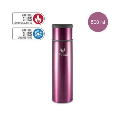 Imagen 2 del producto TERMO LÍQUIDO ACERO INOXIDABLE PURPURA 500 ML