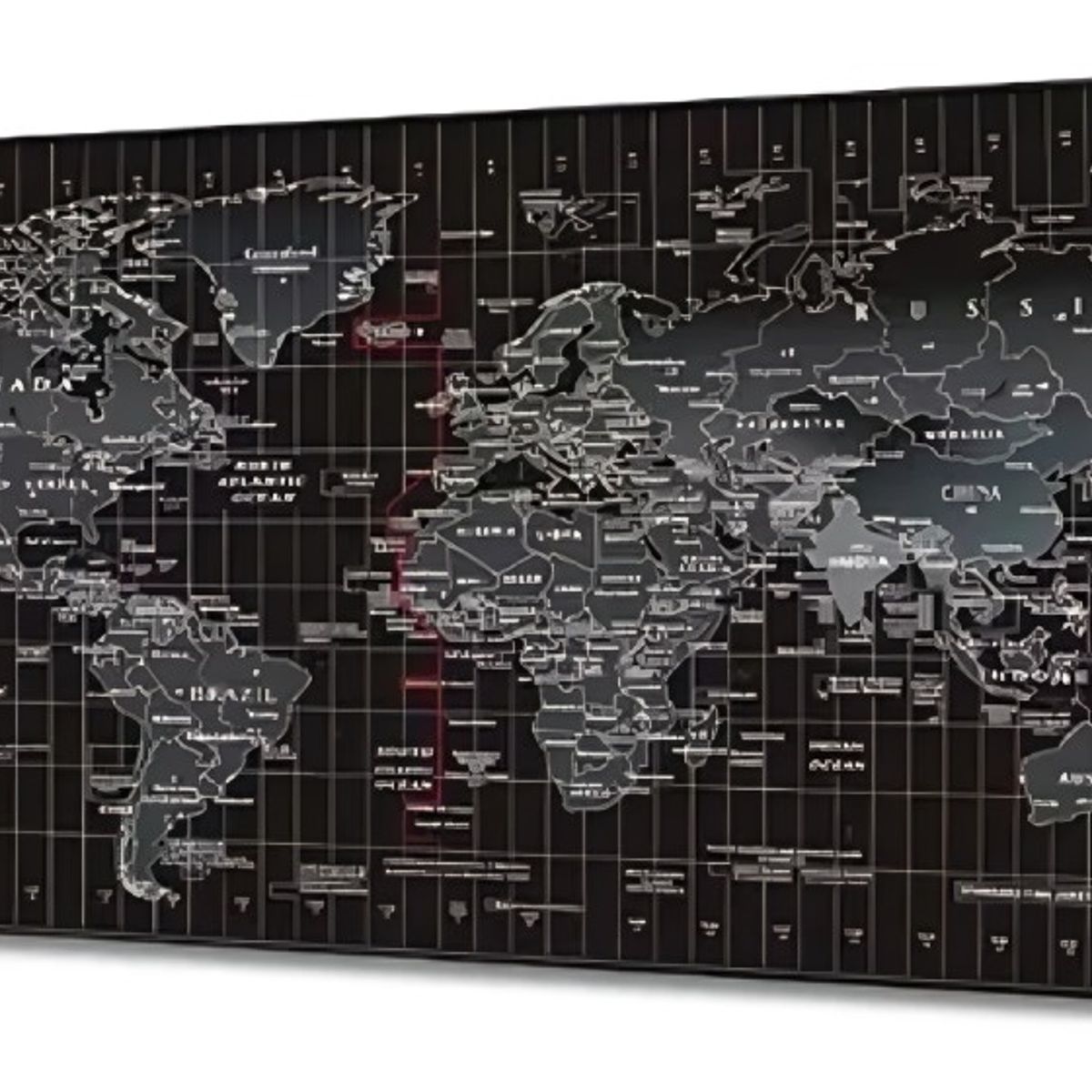 DBLUE - MOUSE PAD DISEÑO MAPA MUNDO DE 90 X 40 X 3 CM DBLUE