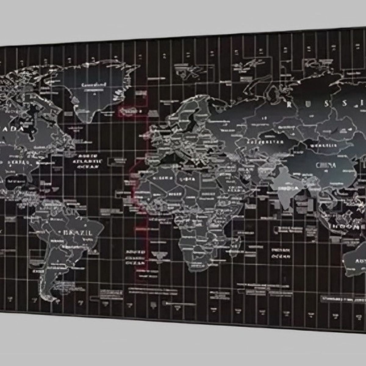 DBLUE - MOUSE PAD DISEÑO MAPA MUNDO DE 90 X 40 X 3 CM DBLUE