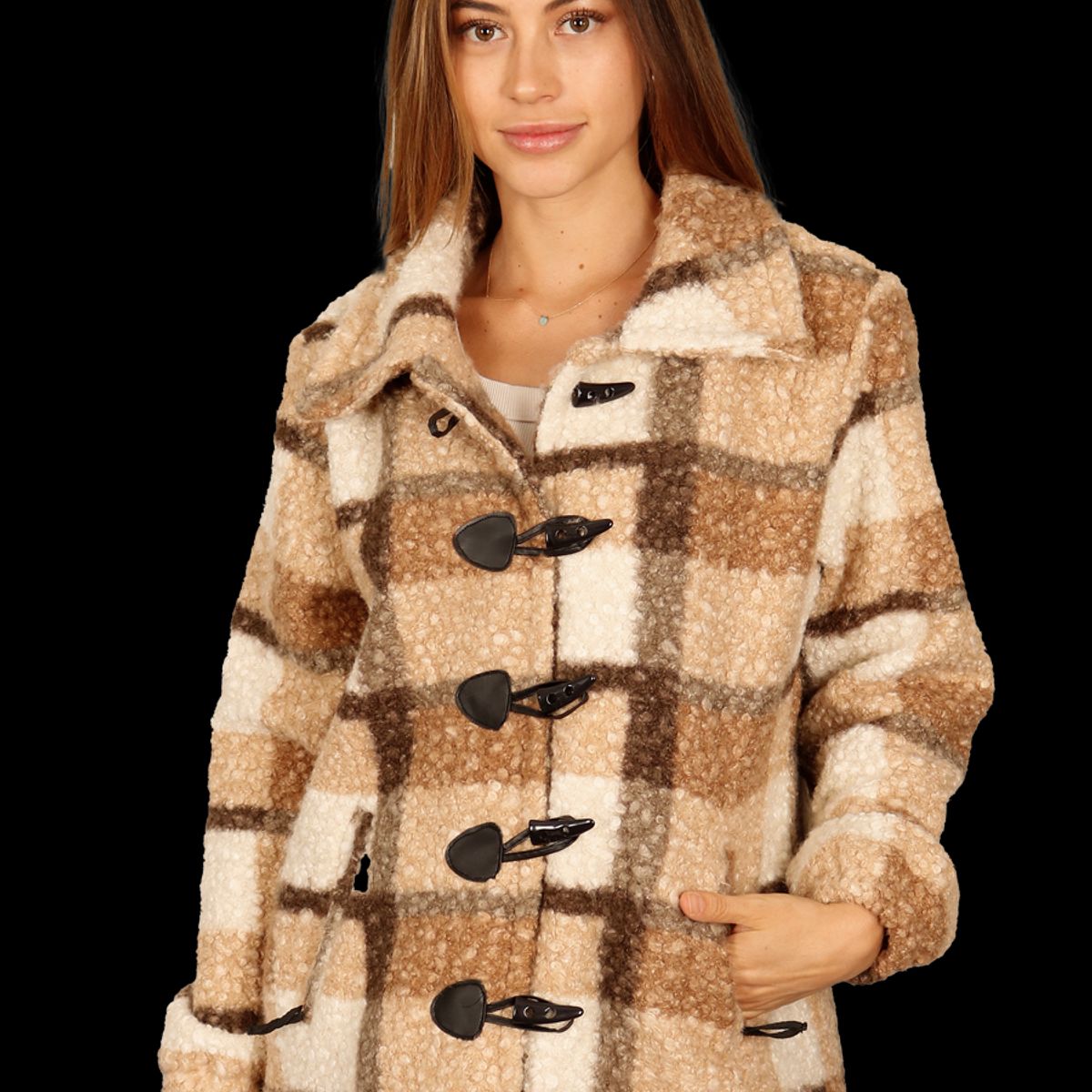 DIVINO JEANS - Chaqueta Alma Cafe Escoces Divino Jeans
