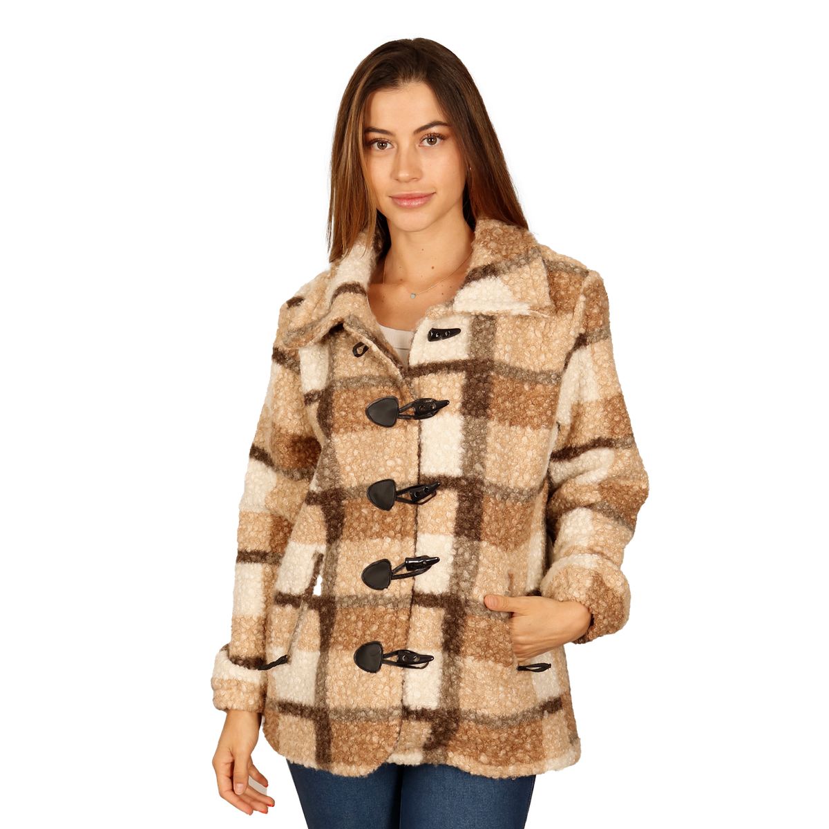 DIVINO JEANS - Chaqueta Alma Cafe Escoces Divino Jeans