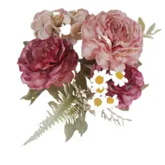 VADELL - RAMO DE FLORES ENVEJECIDAS ROSADO 30CM