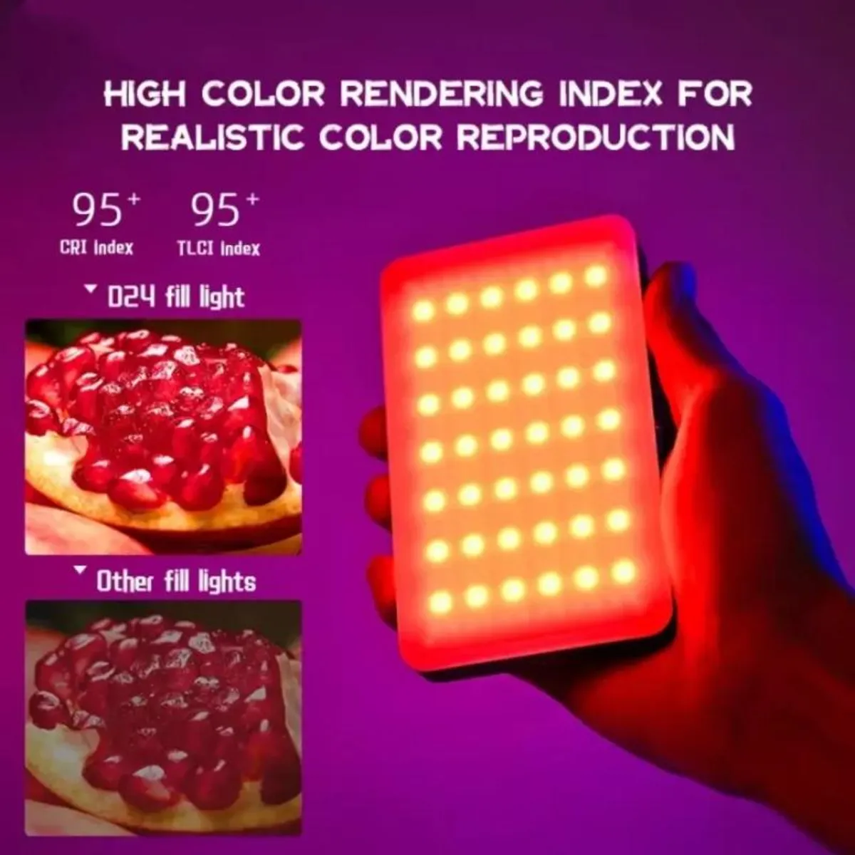 GENERICO - Luz Rgb Portátil Para Selfies Videos Ajustable Camaras