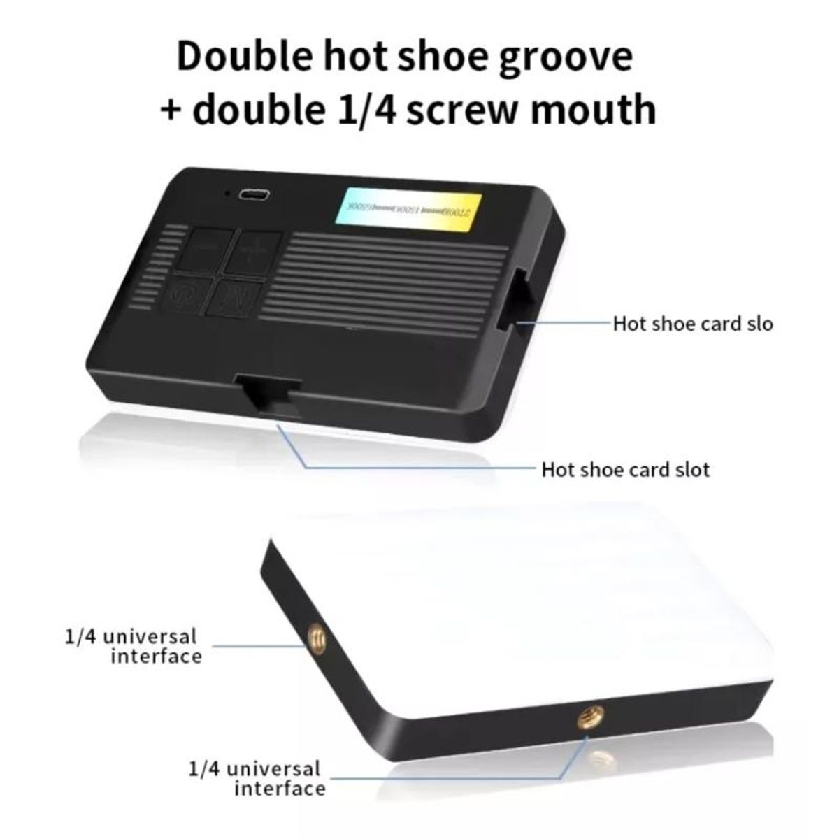 GENERICO - Luz Blanca Portátil Para Selfies Videos Ajustable Camaras