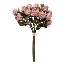 VADELL - RAMO DE ROSAS ENVEJECIDAS ROSADAS 33CM