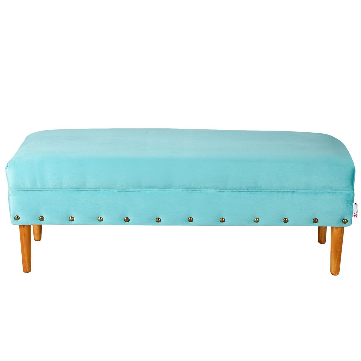 BODEVIR - Banqueta Provenza Tachas 2C Felpa 04 Turquesa